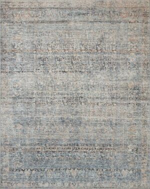 Loloi Amber Lewis Billie Collection Denim & Blush 6x9ft Area Rug (Retail: $179)